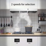 30 inch Range Hood Ducted/Ductless Convertible Stainless Steel Range Hood Under Cabinet with Rocker Button Control,Vent Hood with LED Light,2 Speed Exhaust Fan,Under Cabinet Hood,Silver