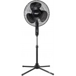Electric Oscillating Pedestal Fan, Stand Fan, 16 inch, 3 Speed, 90 Degree Oscillating Head, Adjustable Height and Tilt, Airflow 7.48 ft/sec, Ideal for Home, Bedroom & Office, CZST161BTEBK
