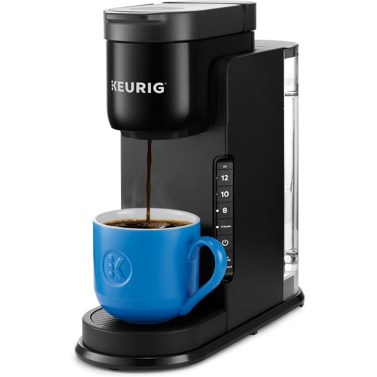 Single Serve K-Cup Pod Coffee Maker, 3 Brew Sizes, Strong Button Feature, 42oz Removable Reservoir, Black